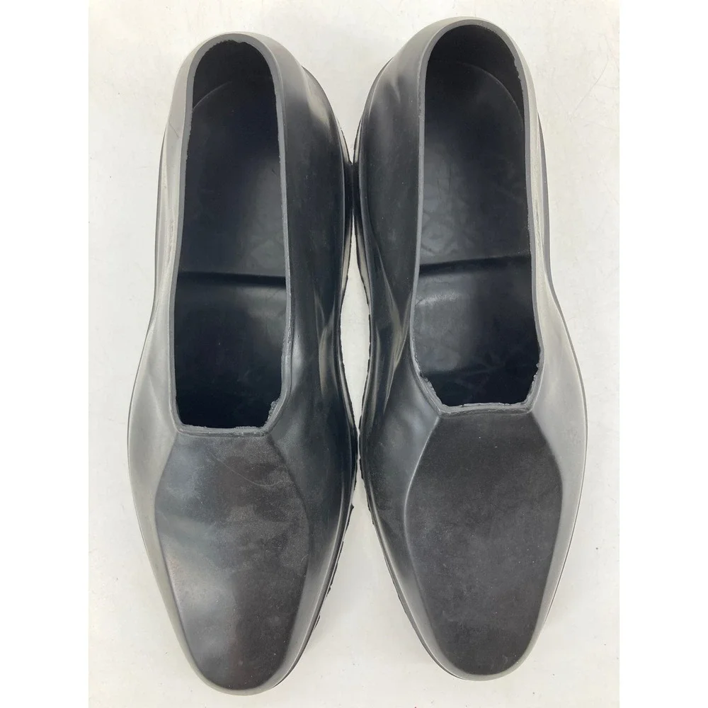 Totes Overshoes Men XL Black Excellent Natural Rubber Rain Shoe Protectors USA